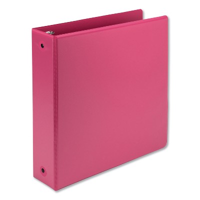 Samsill Economy Round Ring View Binders 3 Rings 2 Capacity 11 x 8.5 Berry 17366