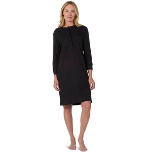 Memoi Women's Slip Dress Black S - 1 of 4