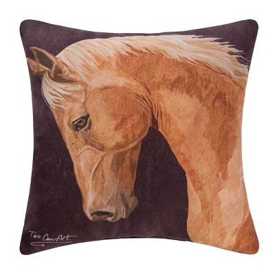 C&F Home 18" x 18" Chestnut Horse Indoor/Outdoor Decorative Throw Pillow