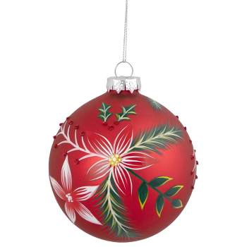 Northlight Clear Red Glass Ball Christmas Ornament 7 (180mm)