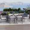 Chic Crate-7-Piece Patio Dining Set – 72.8in Rect Table | W/ Removable Cushions | Backyard, Garden, Poolside (Gray/Beige) - 3 of 4