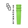 Alpine Industries Plastic Commercial Indoor Recycling Bin with Slotted Lid and Dolly 23-Gallon Lime - 3 of 4