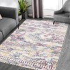 Washable Modern Geometric Printed Rug Non Slip Low Pile Rug Soft Throw Floor Cover Foldable Indoor Carpet for Living Room Bedroom Playroom - 4 of 4