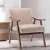 NicBex Accent Chair Mid-Century Modern Armchair with Wood Frame & Soft Cushion Lounge Wingback Chair for Bedroom,Living Room - 2 of 4