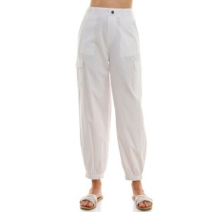 Derek Heart Womens High Rise Regular Fit Jogger with Cargo Pockets - 1 of 4