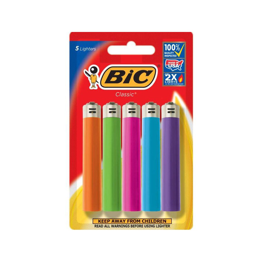 UPC 070330603158 product image for Bic 5pk Classic Lighters, Lighters | upcitemdb.com