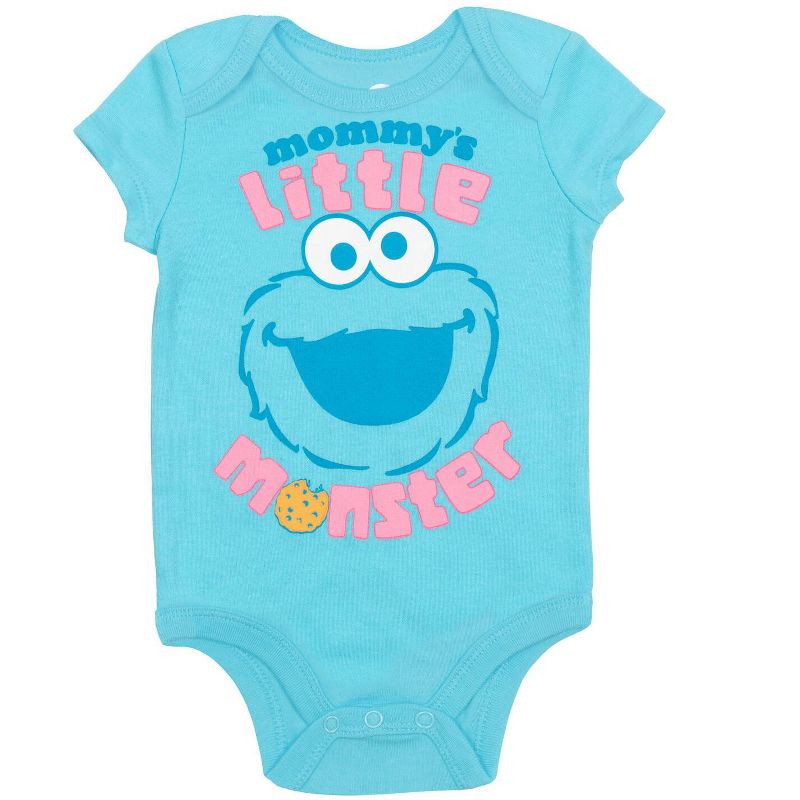 Sesame Street Baby 5 Pack Bodysuits Newborn to Infant, 4 of 8