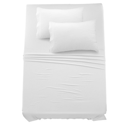 6 Piece Bed Sheet Set Ultra Soft Brushed Microfiber Solid Sheets with Pillow Cases - Lux Decor Collection