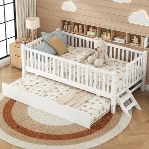 Polibi Twin Size Wood Daybed with Trundle - 1 of 4