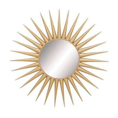 Glam Metal Decorative Wall Mirror Gold - CosmoLiving by Cosmopolitan