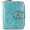 FATMOON Small Women’s Genuine Leather Wallet - RFID Blocking with 7 Card Slots & Zipper Coin Pocket ID Window,for Daily,Travel & Shopping - 2 of 4