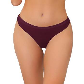 Allegra K Women's High Waist Tummy Control Comfortable Lace Trim Ribbed  Briefs Black Medium : Target