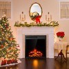 Costway 22.5'' Electric Fireplace Insert Freestanding & Recessed Heater Log Flame Remote - 2 of 4