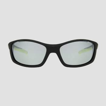 Men's Wrap Sport Sunglasses with Polarized Lenses - All In Motion™ Black