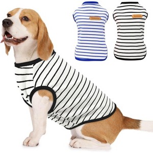 Dog Striped Shirts for Extra Small Dogs 4 Pack, Dog Pullover T-Shirts, Dog Sleeveless Striped Vests, Lightweight Puppy Kitten Tank Top Cat Tee - 1 of 4