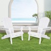 Rbied Wooden Outdoor Foldable Adirondack Chair Patio Chair Set of 2, Half Assembled - 2 of 4