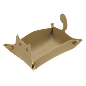 Unique Bargains Foldable Desk Organizing Key Coin Cat Design Jewelry Storage Tray 7.7" x 5.1" x 4" - 1 of 4