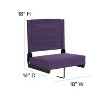 Emma and Oliver Set of 2 500 lb. Rated Lightweight Stadium Chair with Ultra-Padded Seat - 3 of 4