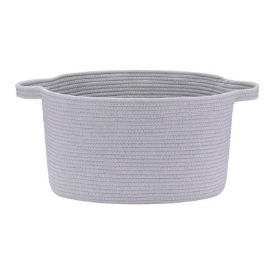 Unique Bargains Woven Handcrafted Cotton Rope Decorative Storage Basket 19" x 13.5" x 11"
