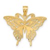 Black Bow Jewelry 14k Yellow Gold and White Rhodium Fancy Butterfly Pendant, 25mm - 3 of 4