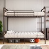 Whizmax Twin Over Twin Metal Bunk Bed with High Guardrail and Ladder, Twin Size Convertible Metal Bunk Beds for Kids/Teens/Adults,Easy Assembly - 2 of 4