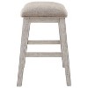 Signature Design by Ashley Set of 2 Skempton Upholstered Counter Height Barstools Beige: Polyester, Wood Frame, Footrest - image 4 of 4