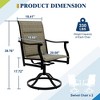 2PCS Outdoor Swivel Dining Chairs With Textilene Breathable Back, Patio Swivel Rocker Chairs for Poolside Lawn Garden - 2 of 4