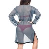 LA LEELA Women's Summer Vacation Beachwear Short Mini Beach Dress Bathing Suits Swimwear Swimsuit Cover Ups - 2 of 4