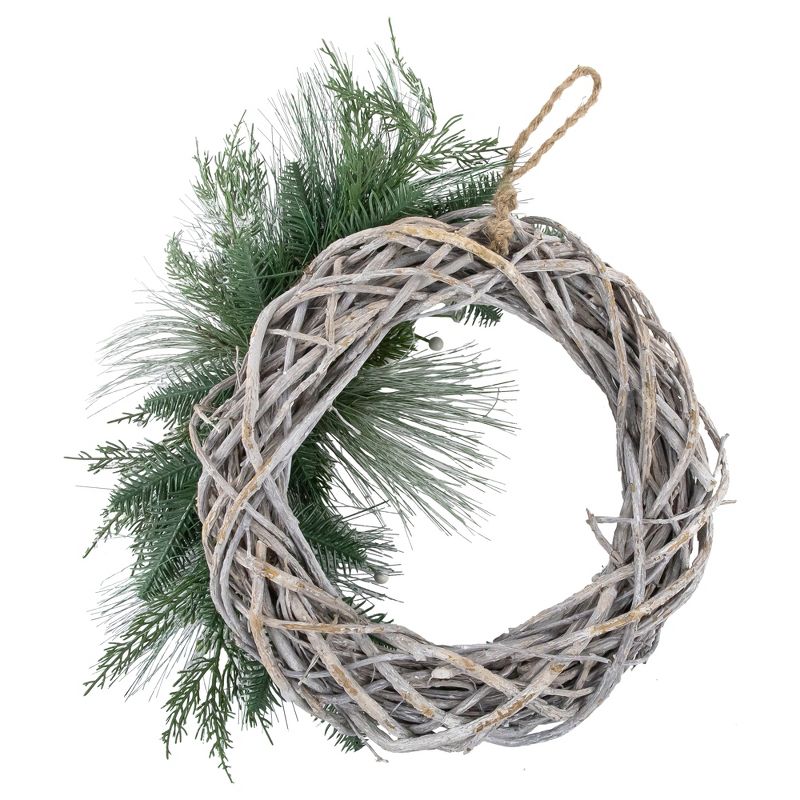 Northlight Frosted Pine Cone and Foliage Artificial Christmas Twig Wreath, 15 Inch, Unlit, 4 of 7