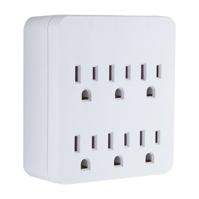 GE 6 Outlet Surge Protector Charging Station