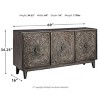 Fair Ridge Console Dark Brown - Signature Design by Ashley: Exotic Storage, Antique Finish, Wood Legs - 3 of 3