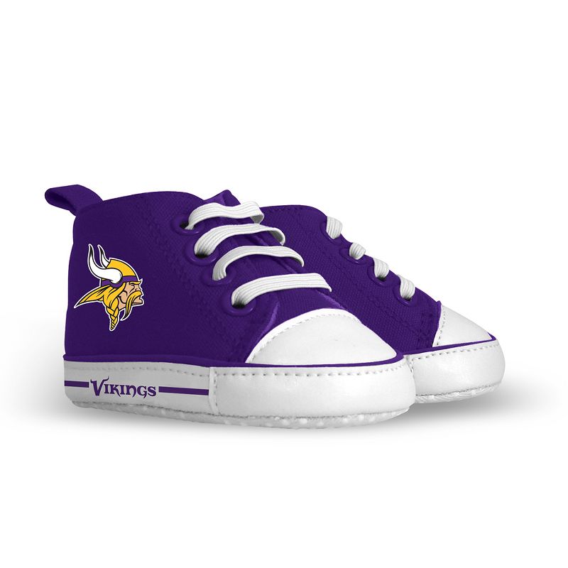 Baby Fanatic Pre-Walkers High-Top Unisex Baby Shoes -  NFL Minnesota Vikings, 1 of 6