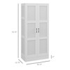Yukimo 71" Tall White Storage Cabinet, Modern Pantry Cupboard with Adjustable Shelves, Soft Close Doors, and Anti-Tipping Design - 3 of 4
