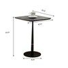 SEVOBAL Coffee Tables Contemporary Square Top with Metal Legs, Modern Design for Living Room, Lounge and Study, Black, 21.45"*18.11"*2.17" - 2 of 4