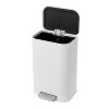Trash Can with Lid, Stainless Steel Step-on Garbage Can with Removable Inner Bucket for Kitchen Bathroom, Office, Living Room - 2 of 4