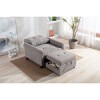 Woven Convertible Armchair with Foam Seats, Pocket Coil Springs and Sofa Bed for Living Room - 4 of 4