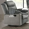 Corduroy & Velvet Motion Glider Recliner, Comfortable Living Room Reclining Chair with Pillow-Top Arms - 3 of 4