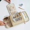 Anna-Kaci Hanging Travel Toiletry Bag with Multi-Compartment Design and Hook Organizer - Light Beige - 2 of 4