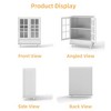 Maliang Minimalist Buffet Cabinet with Double Glass Doors and Drawer, for Living room, Dining Room - 3 of 4
