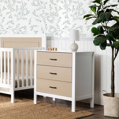 Coastwood White Farmhouse 3-Drawer Nursery Dresser