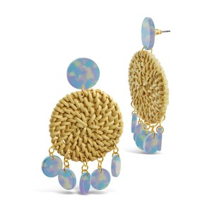 SHINE by Sterling Forever Woven Stud Drop with Resin - 1 of 2