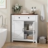 SKRAN  Modern Farmhouse Storage Cabinets with Adjustable Shelves,Multipurpose Freestanding Cabinets for Living Room,Kitchen, Entryway - 2 of 4