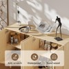 FONTOI 47.2" Storage Cabinet, Sideboard Cabinet with Round Handles, Buffet Cabinet with 4 Doors for Living Room, Dining Room, Wood, 47.2*13.8*29.9 - 3 of 4