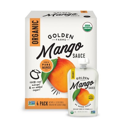 Golden Farms Organic Mango Squeeze - 4pk