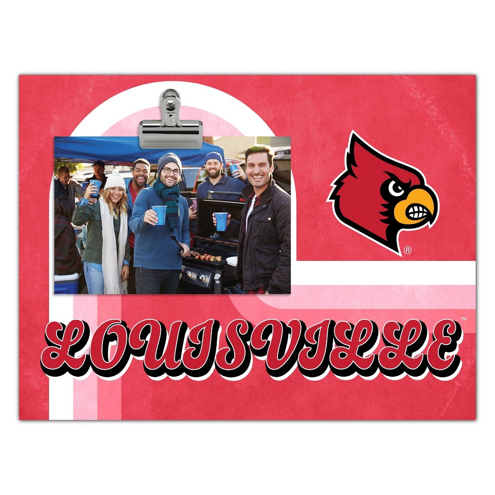 8'' x 10'' NCAA Louisville Cardinals Picture Frame: MDF Easel Back, Holds 4x6 Photo