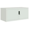 vidaXL Steel File Cabinet with Adjustable Shelves - Modern Gray Design for Office Organization and Storage - 35.4"x15.7"x51.2" Size - 3 of 4
