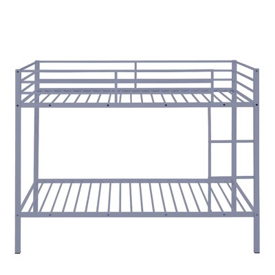 COMHOMA Metal Bunk Bed Twin Size, Space-Saving Twin Size Bed Frame for Kids Teens, No Box Spring Required
