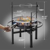SEVOBAL Outdoor Grills, Griddles and Smokers Portable Round Charcoal Grill, Compact Camping BBQ for Outdoor Cooking, Black, 26.78"*24.6"*11.42" - 3 of 4