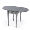 HomeRoots 28" Grey Manufactured Wood Oval End Table With Drawer - 3 of 4