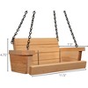 JCs Wildlife Cedar Squirrel Swing Corn Cob Feeder - Holds 2 Ears of Corn - Squirrel Feeder, Squirrel Corn Feeder Chair - Cute Swing Feeder for - 4 of 4